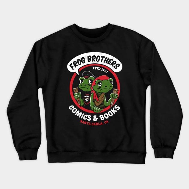 Frog Brothers Comics & Books - Vintage 80's Vampire Horror Crewneck Sweatshirt by Nemons